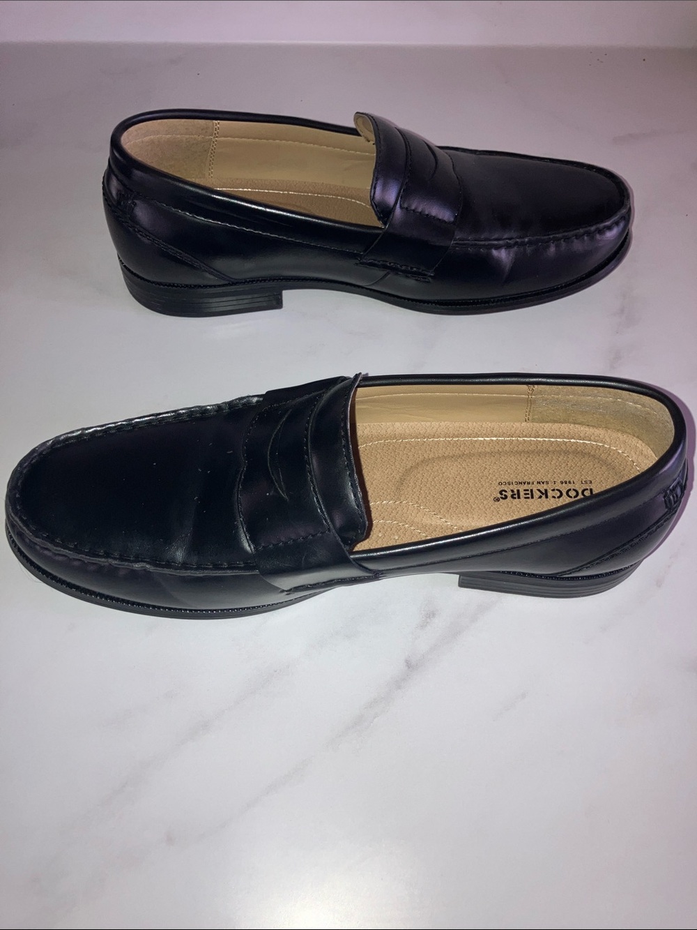 Dockers Colleague Black Leather Slip On Loafers Men’s US 10